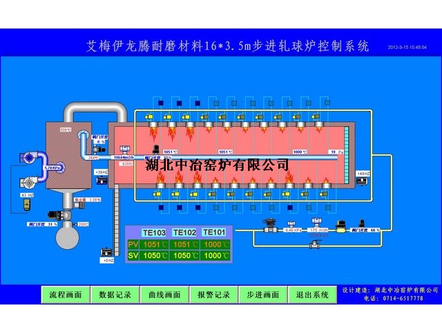 龍騰特鋼3.5M步進底式軋球爐